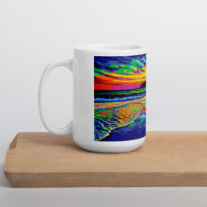 "Colors of Sunset" - White glossy mug