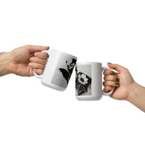 "Bloom Time"  White glossy mug