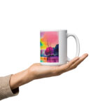 "Pastel Lake" White glossy mug