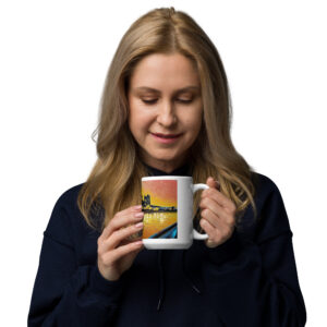 "Urbane"  White glossy mug