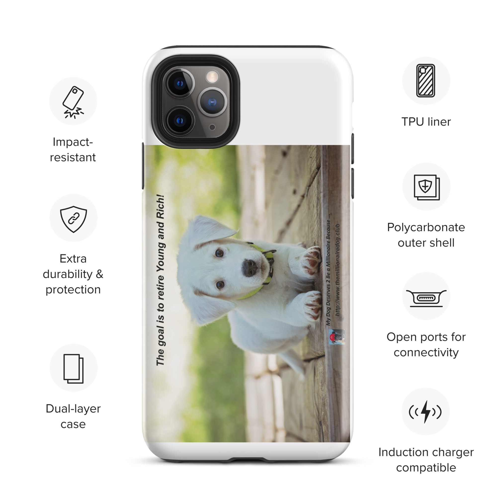 The goal is to retire Young and Rich! - Tough Case for iPhone® - Image 4