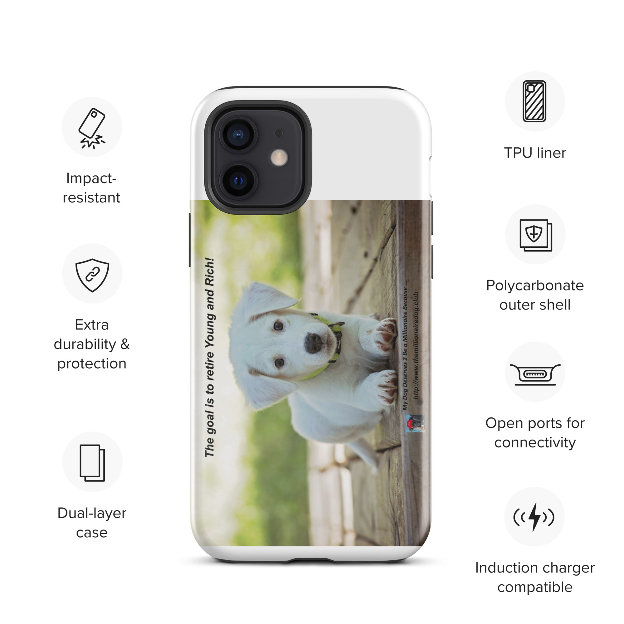 The goal is to retire Young and Rich! - Tough Case for iPhone® - Image 6