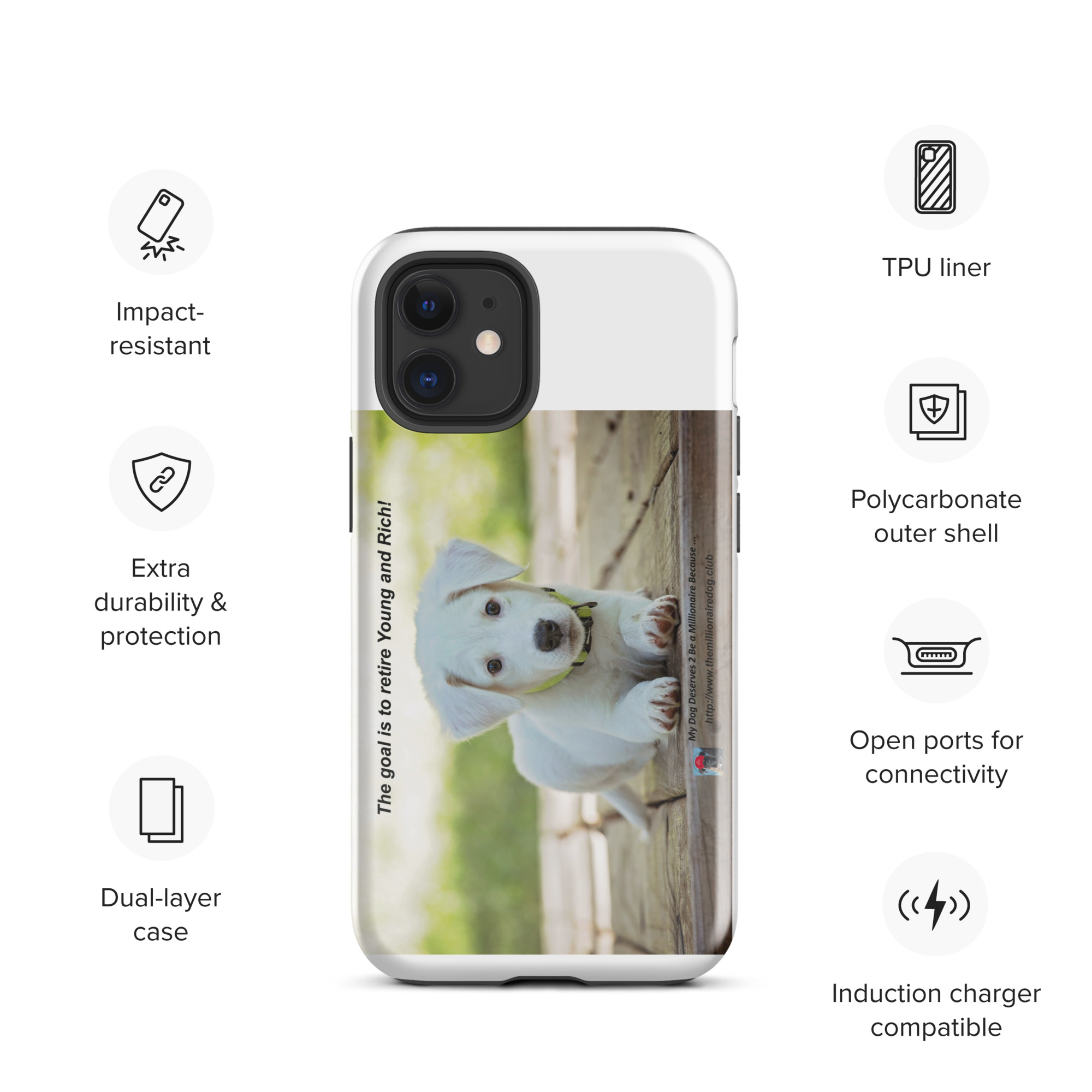 The goal is to retire Young and Rich! - Tough Case for iPhone® - Image 5