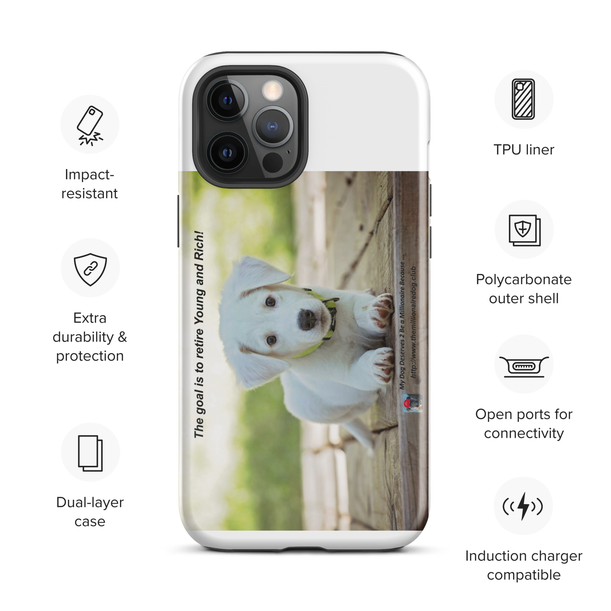 The goal is to retire Young and Rich! - Tough Case for iPhone® - Image 8