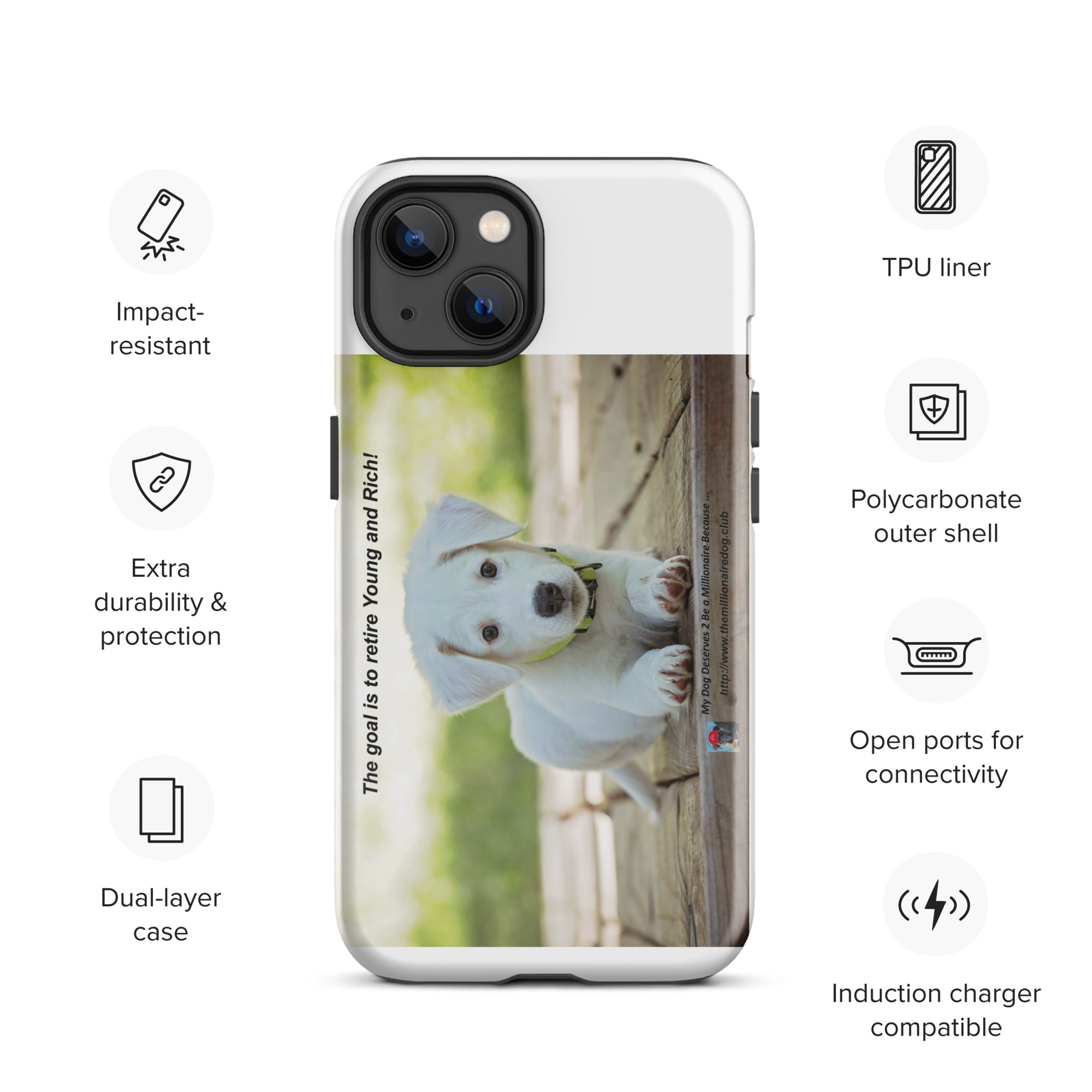 The goal is to retire Young and Rich! - Tough Case for iPhone® - Image 10