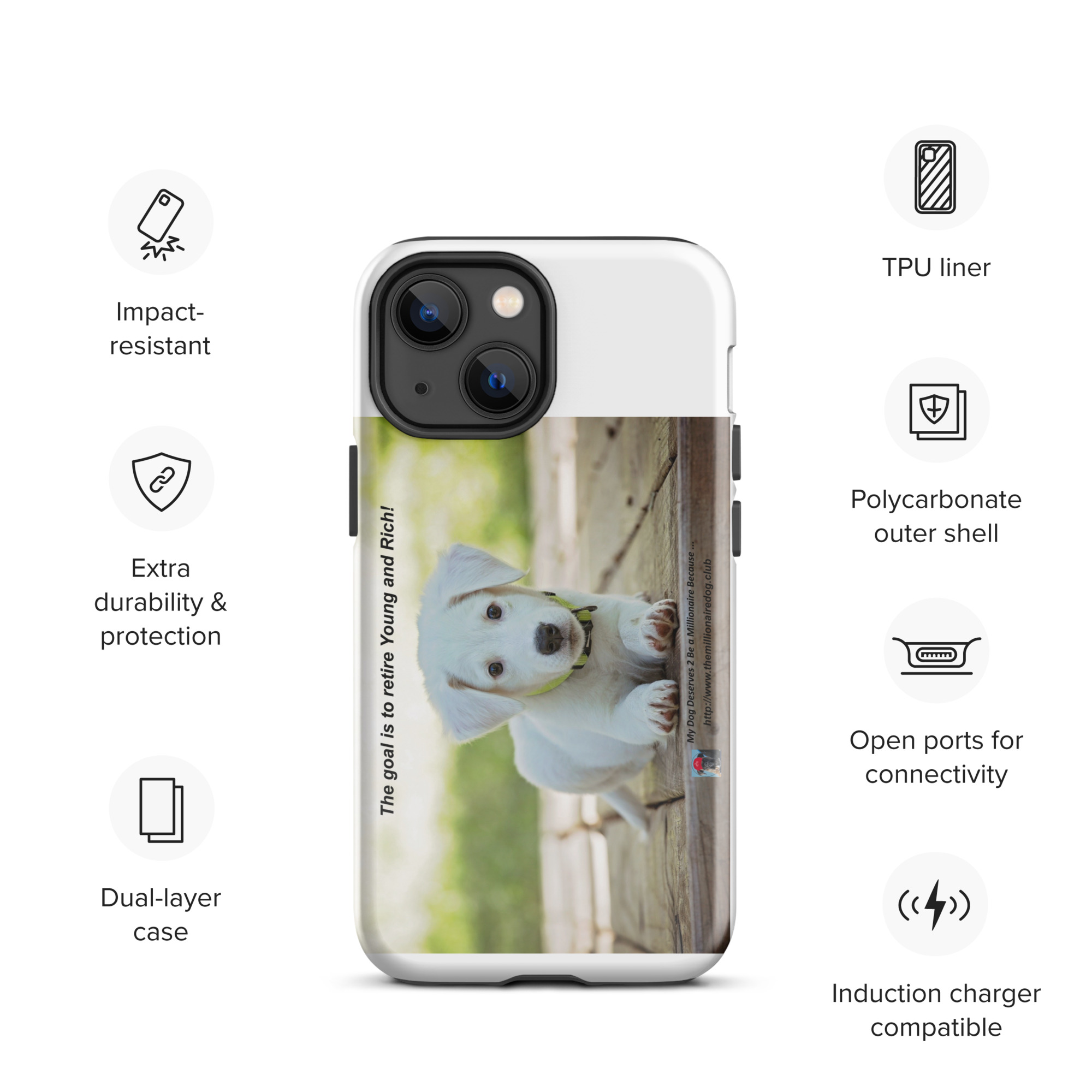 The goal is to retire Young and Rich! - Tough Case for iPhone® - Image 9