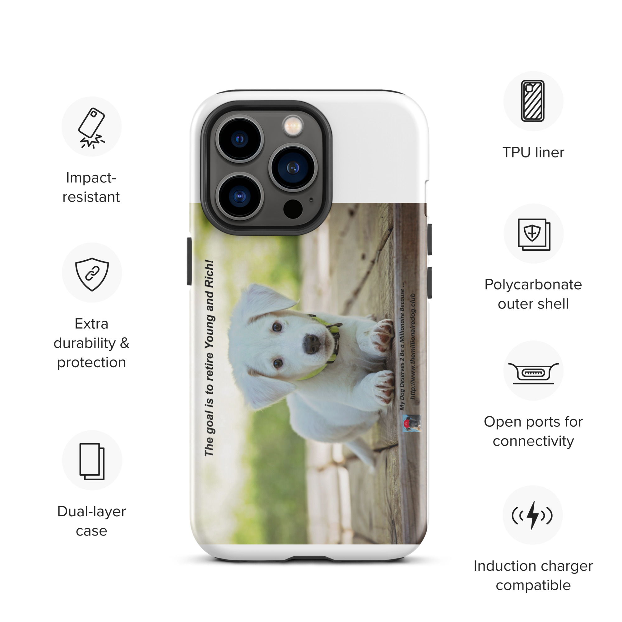 The goal is to retire Young and Rich! - Tough Case for iPhone® - Image 11