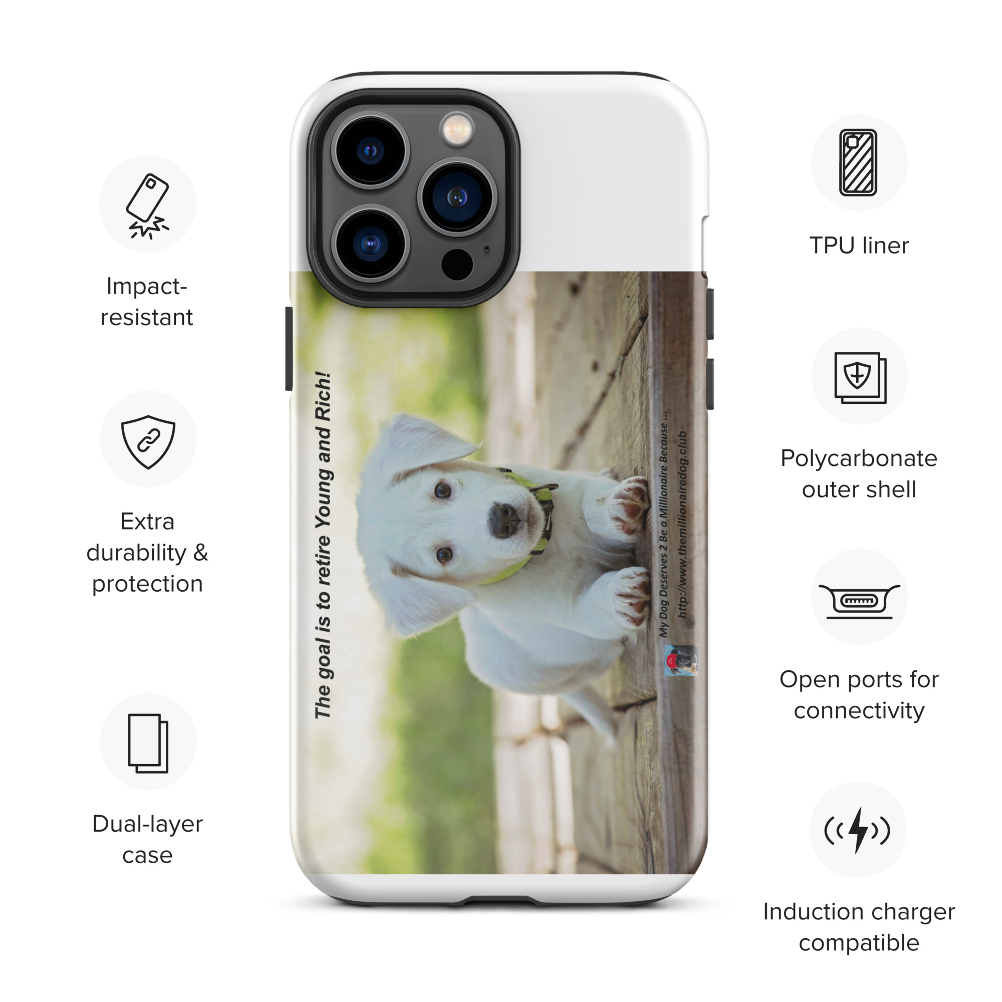 The goal is to retire Young and Rich! - Tough Case for iPhone® - Image 12