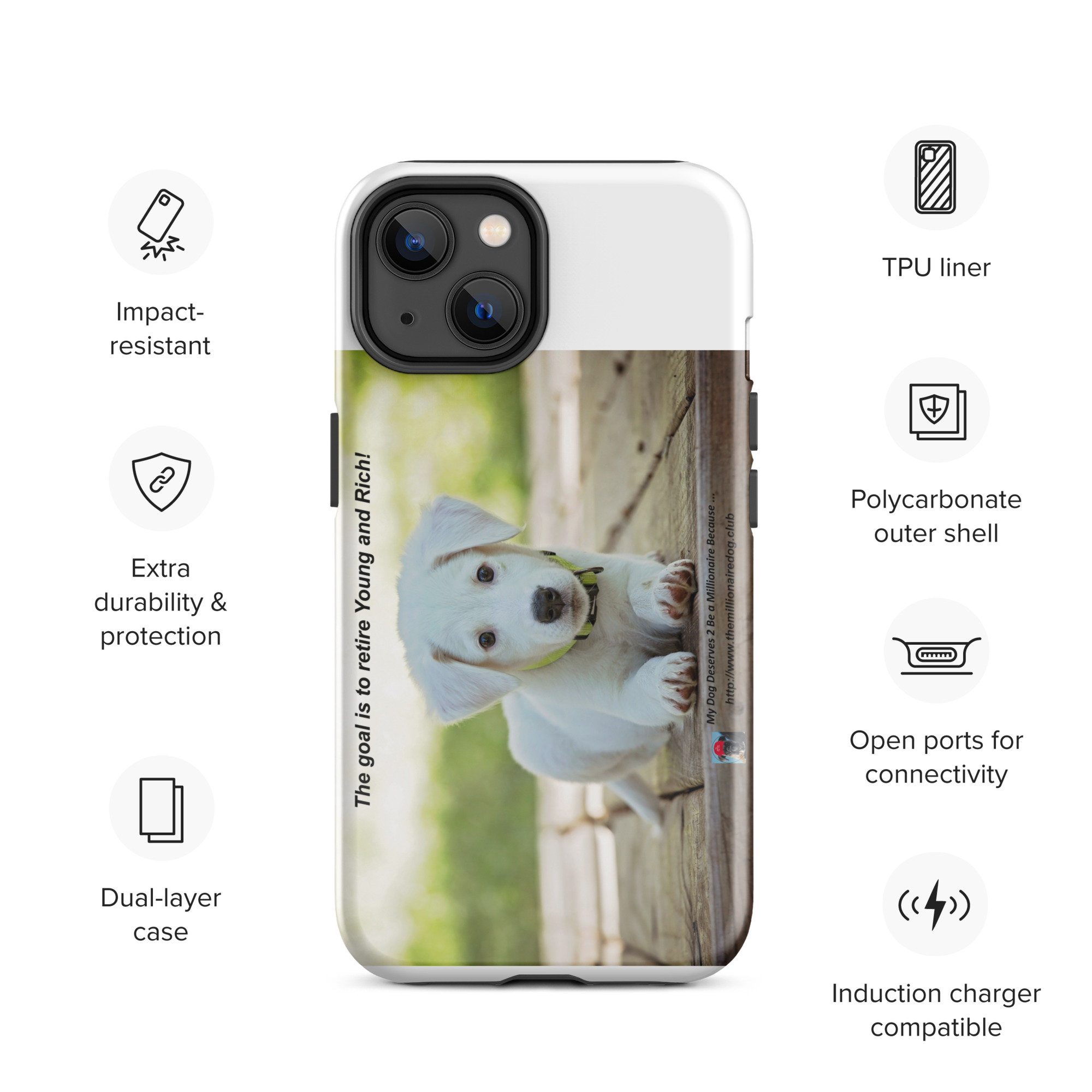 The goal is to retire Young and Rich! - Tough Case for iPhone® - Image 13