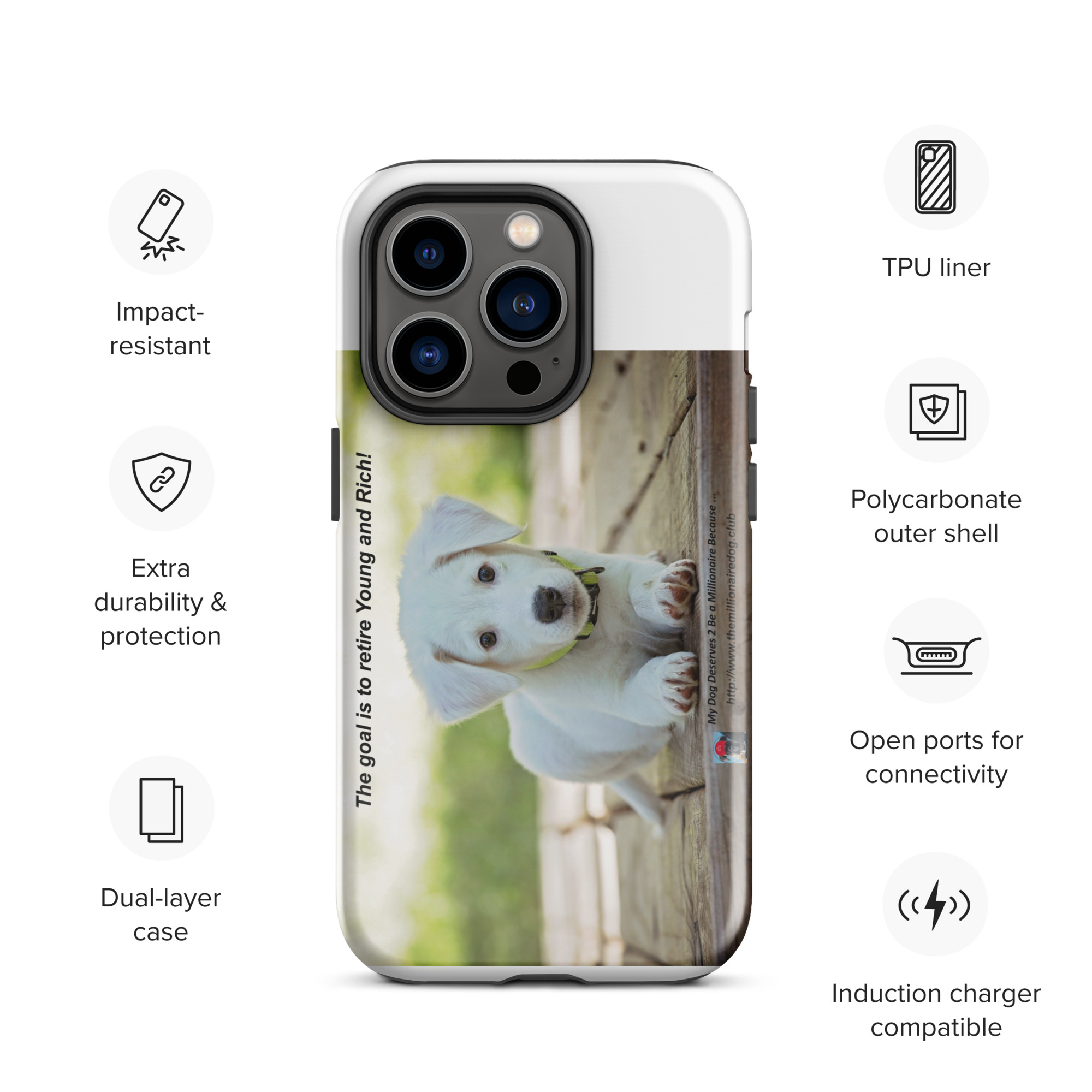 The goal is to retire Young and Rich! - Tough Case for iPhone® - Image 15