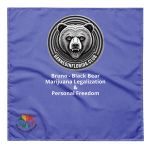 Bruno - Black Bear (Marijuana Legalization & Personal Freedom) BIFC Protest Bandana
