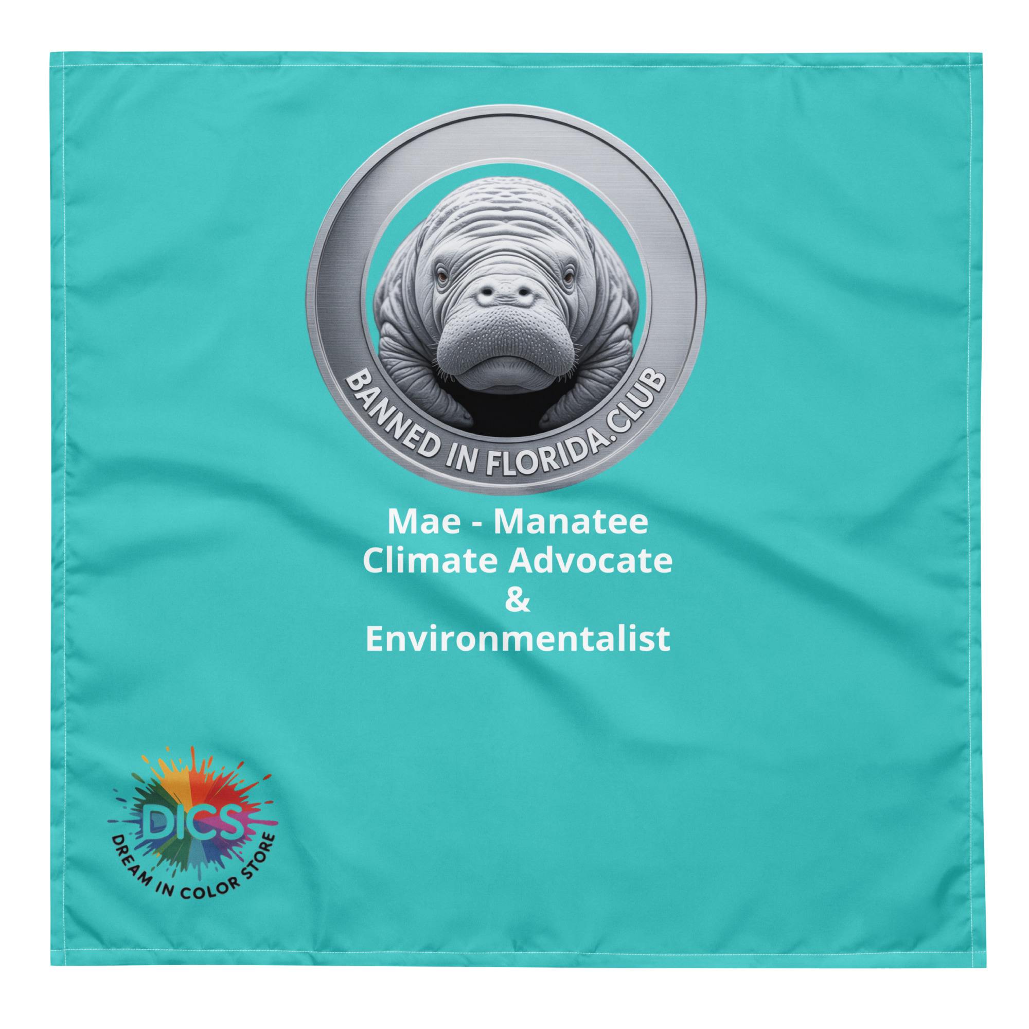 Mae - Manatee (Climate Advocate & Environmentalist) BIFC Protest Bandana