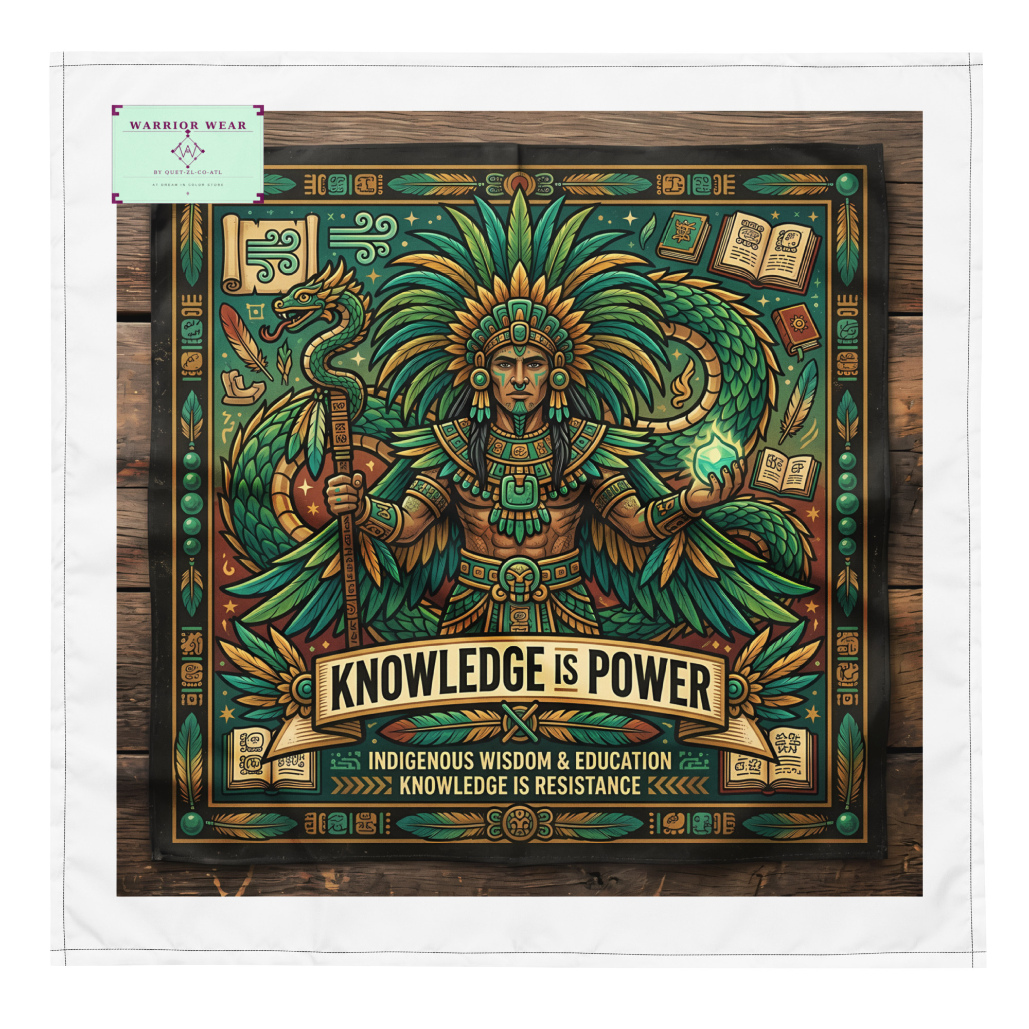 Quetzalcóatl — Knowledge Is Power Bandana