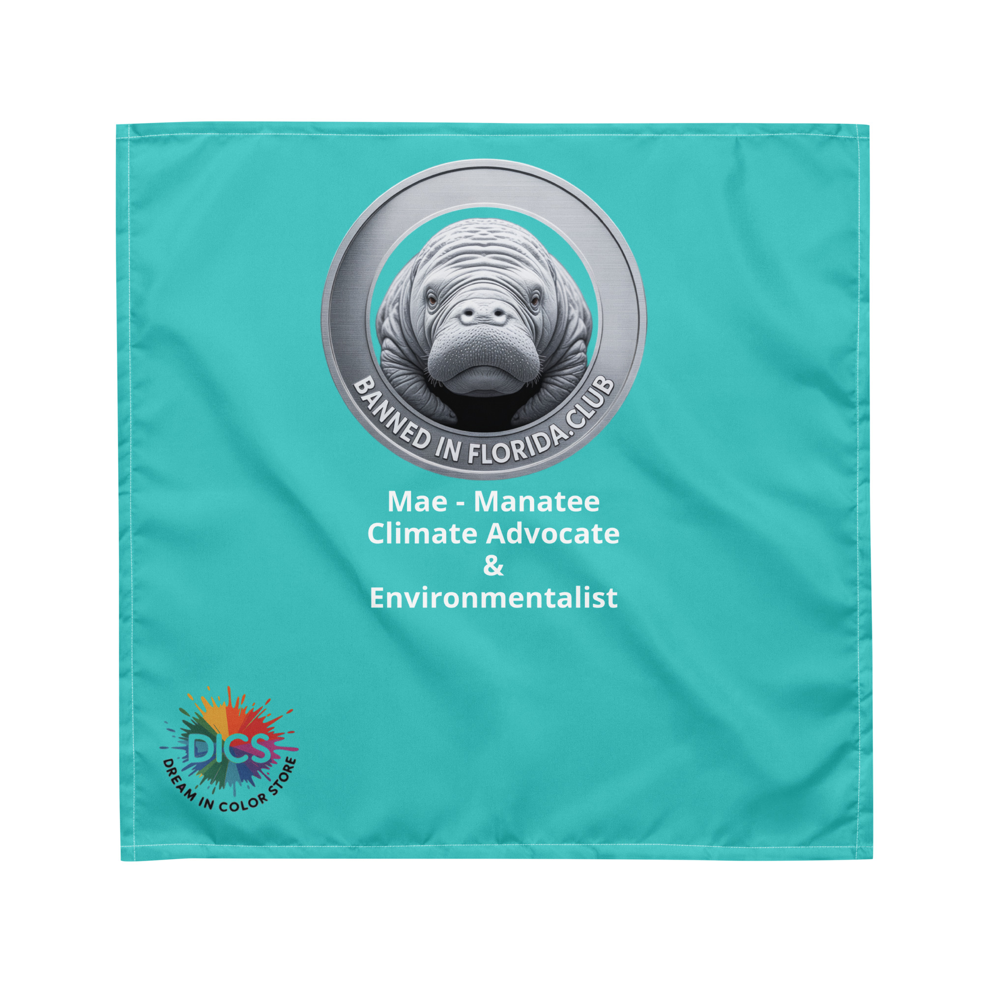 Mae - Manatee (Climate Advocate & Environmentalist) BIFC Protest Bandana - Image 3