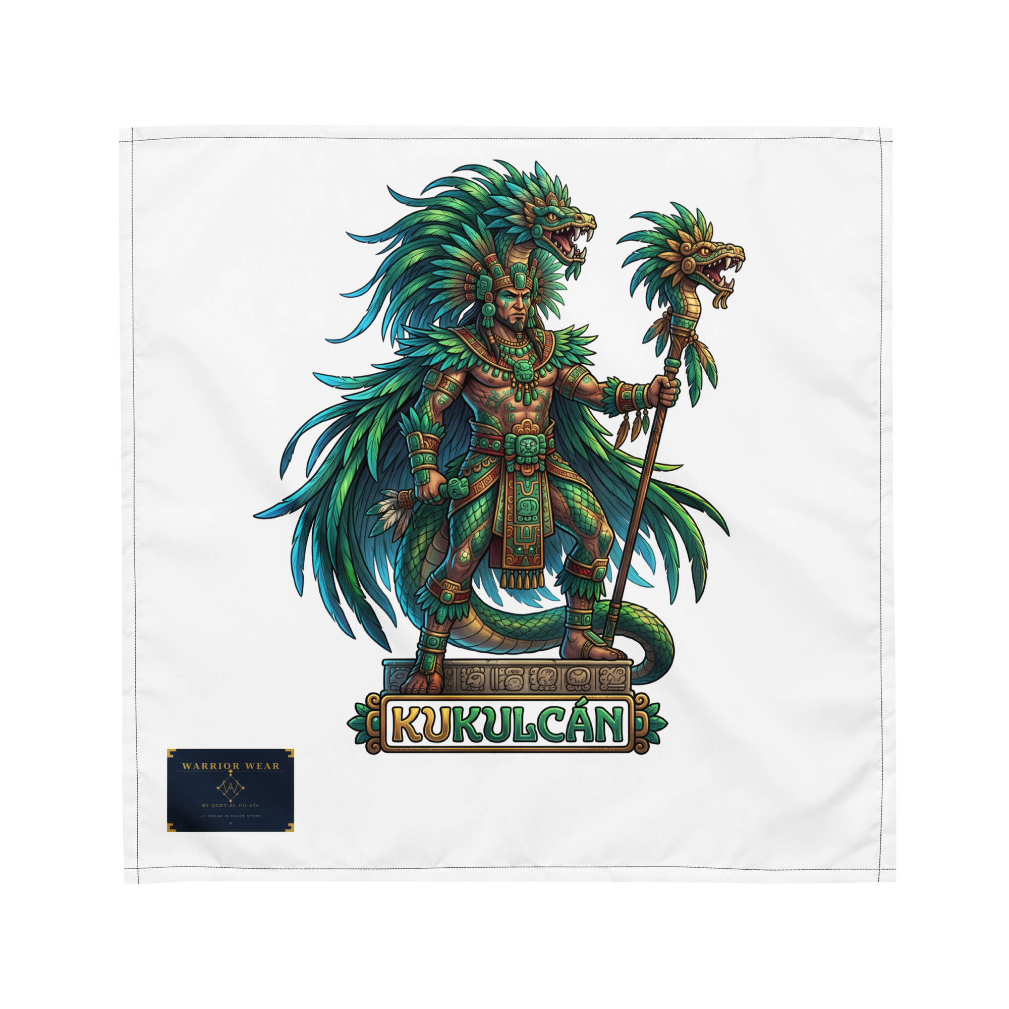 Kukulcán — Feathered Serpent Bandana - Image 3