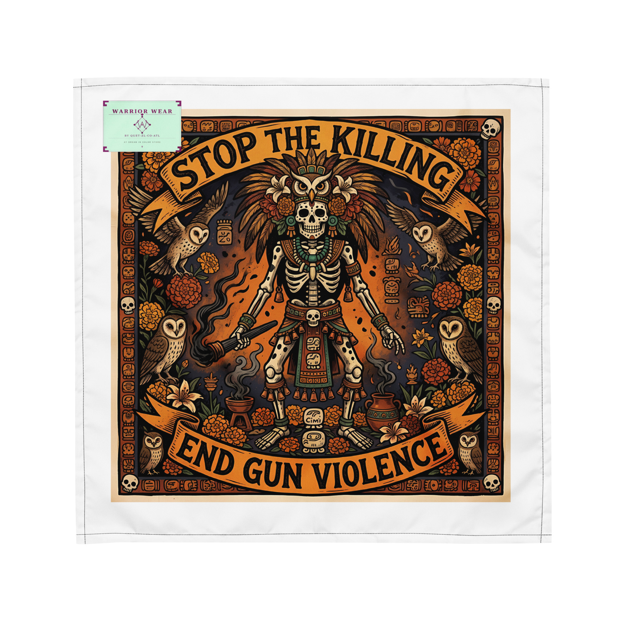 Ah Puch — Stop The Killing Bandana - Image 3