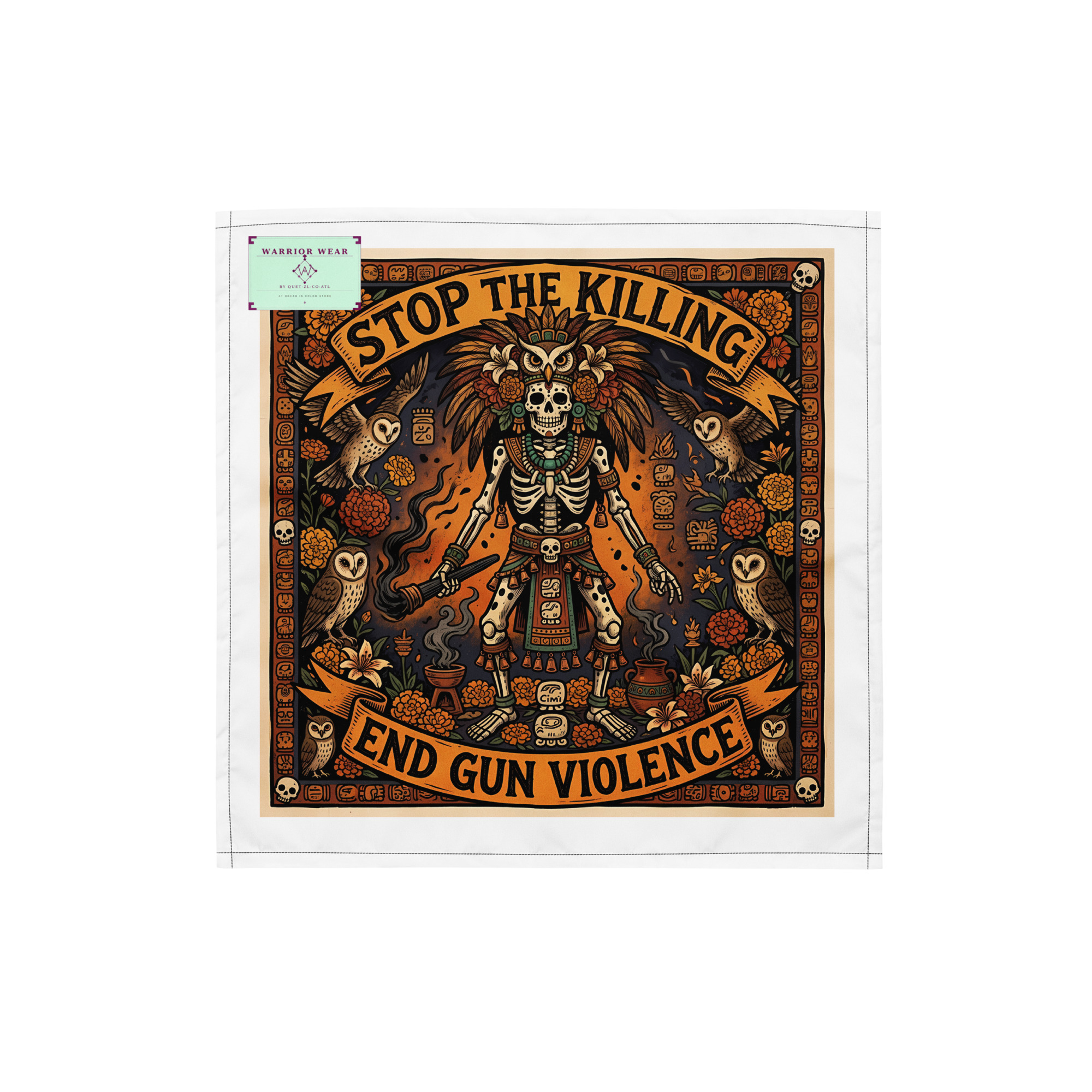Ah Puch — Stop The Killing Bandana - Image 2