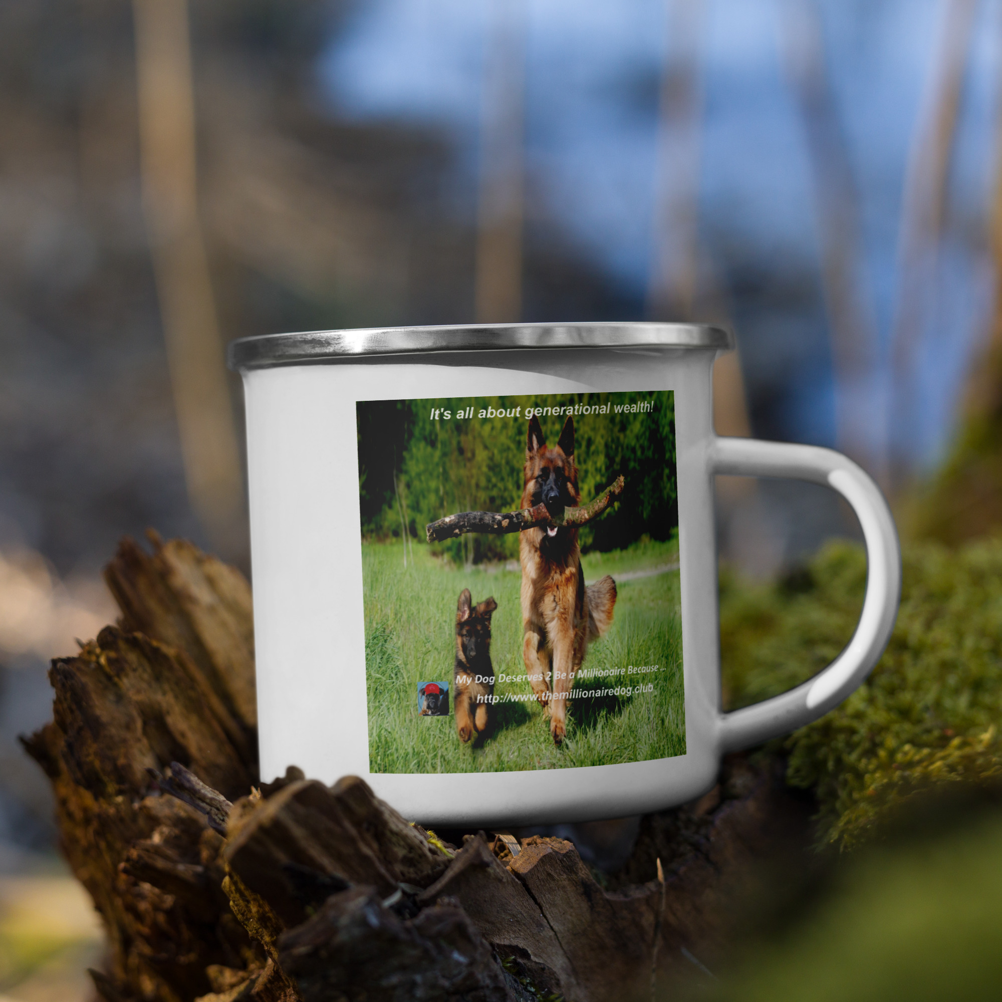 Tin Cup Watchdog #11 – "It's All About Generational Wealth" – Enamel Mug