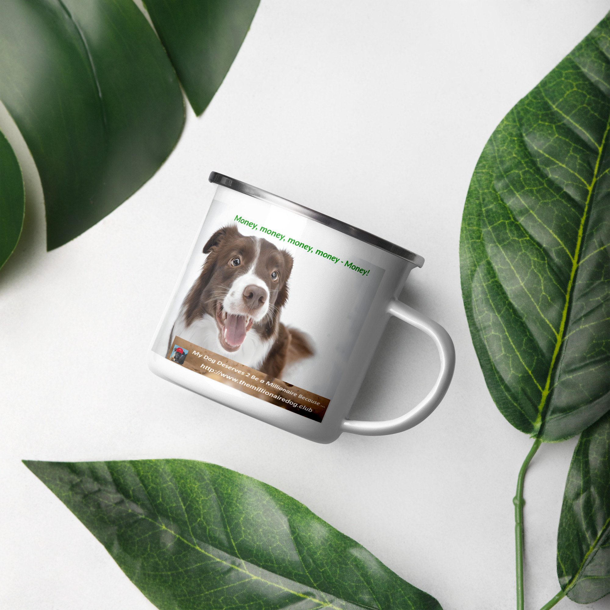 Tin Cup Watchdog #24 – "I Don't Chase Cars. I Chase Returns." – Enamel Mug