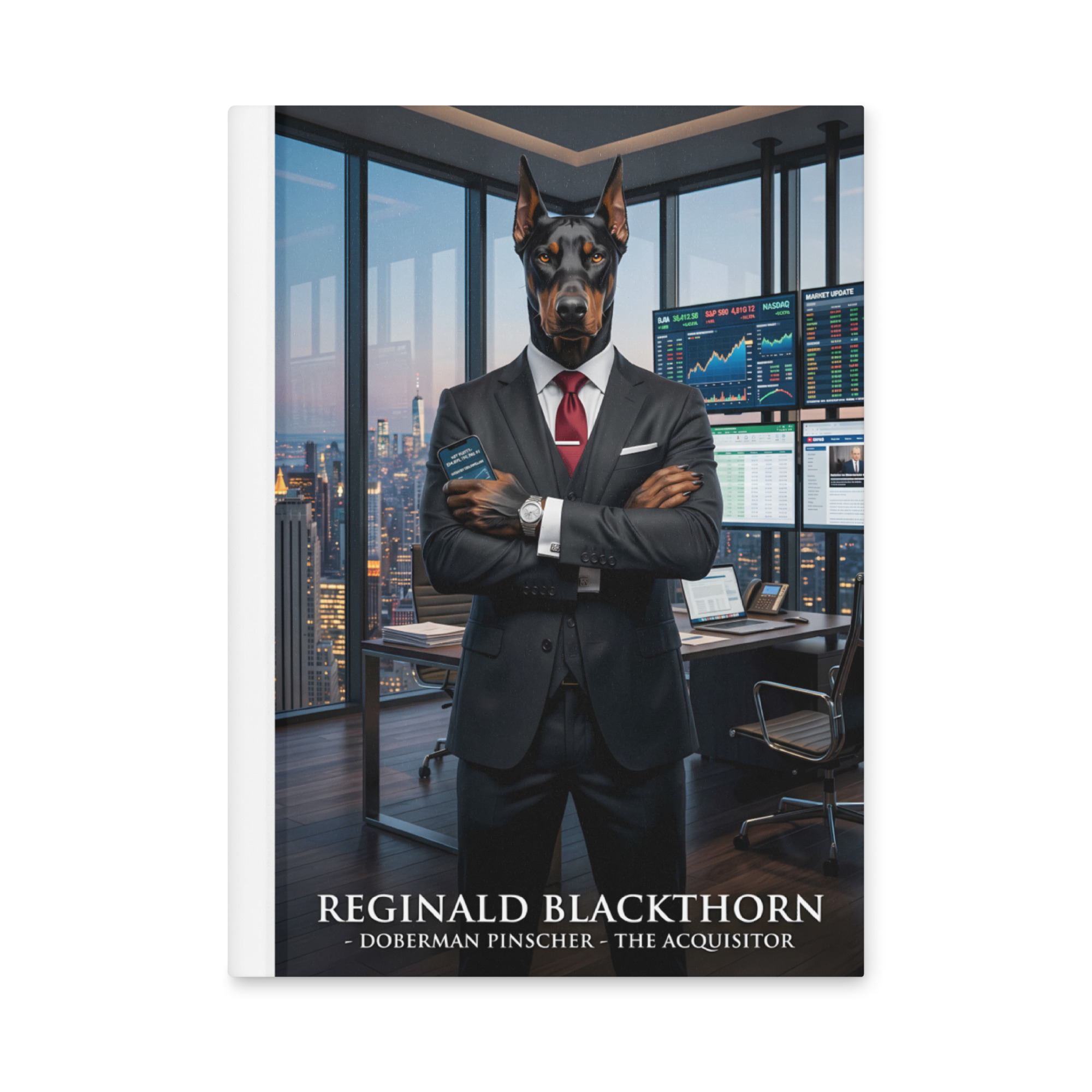 Reginald Blackthorne Dobermann Pinscher and Rich Dog Hardcover Journal - Image 2