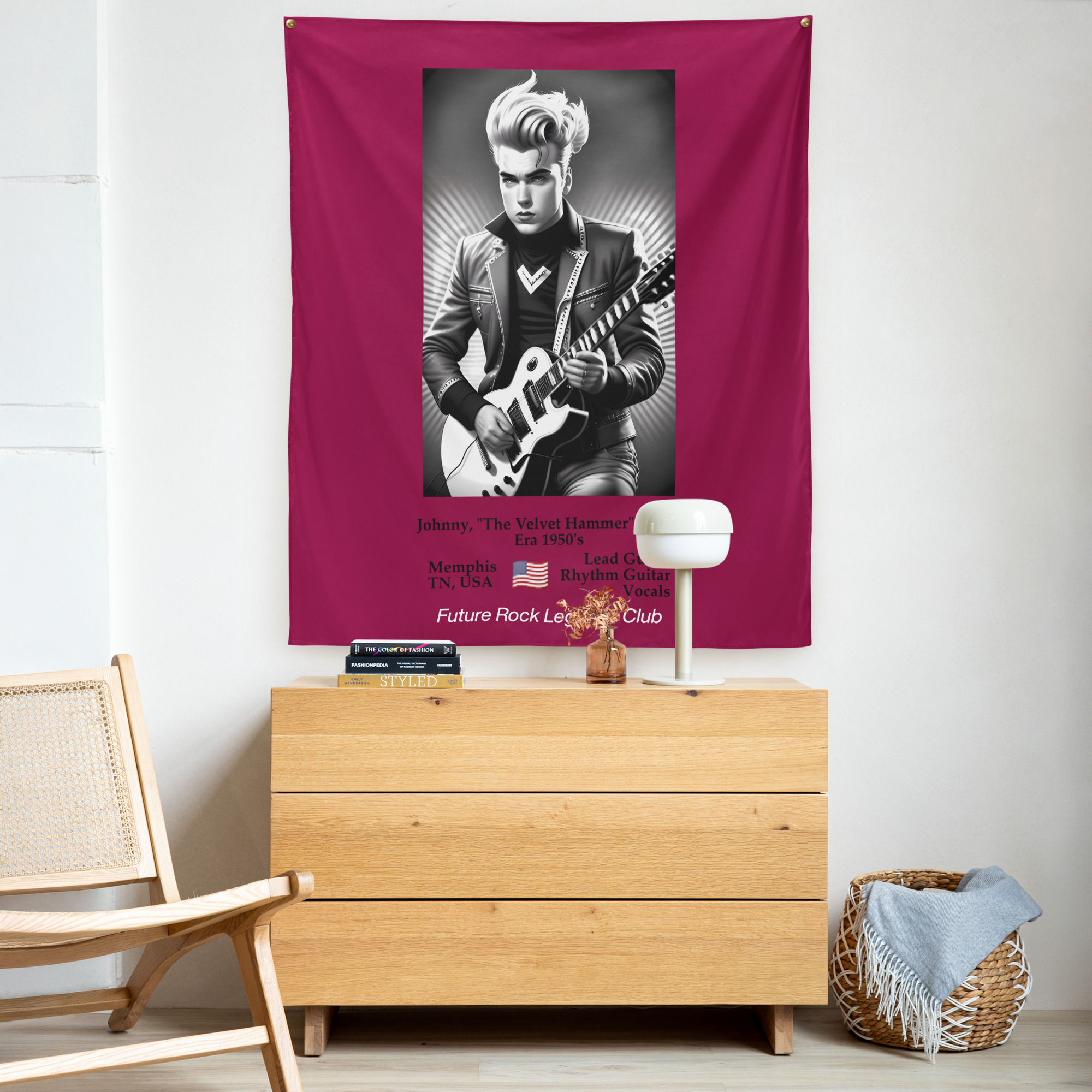 Future Rock Legends Club - Johnny Smith - Indoor wall tapestry - Image 2